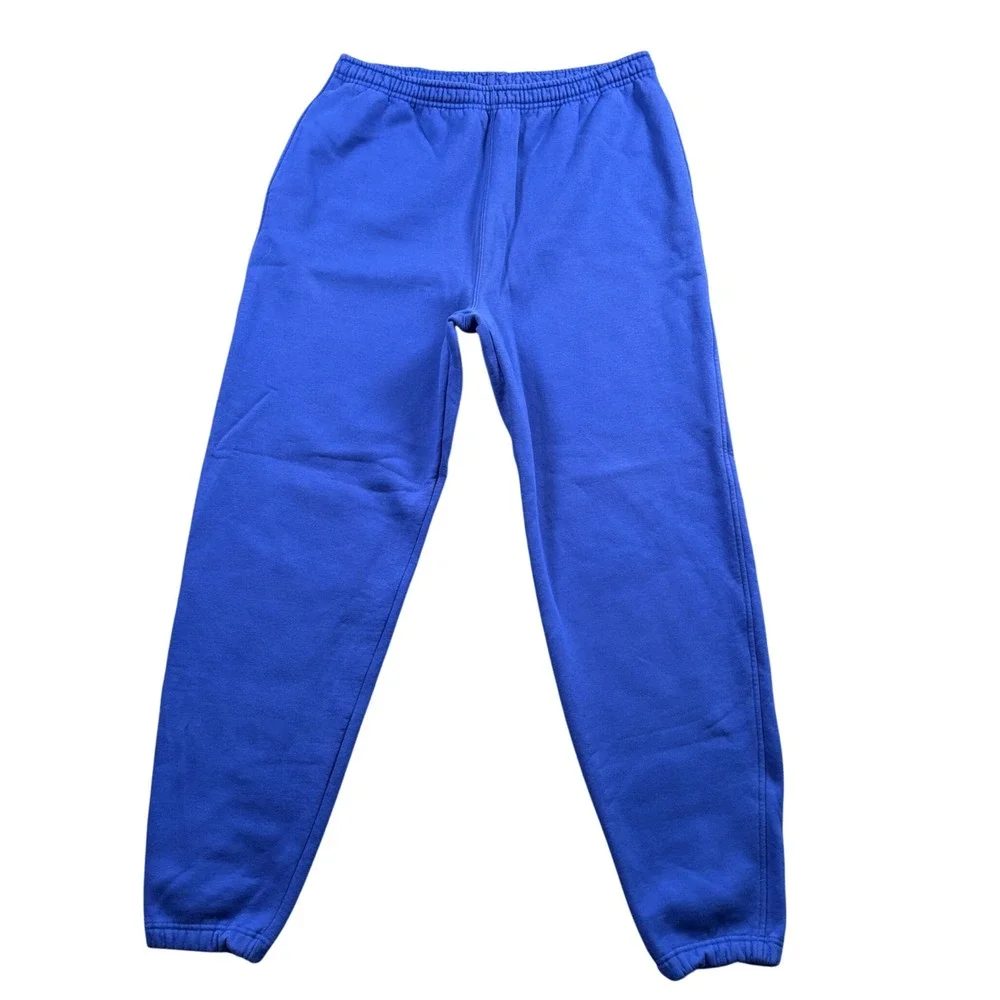 Lands' End Sweatpants Mens M Cobalt Blue Vintage Joggers Athletic Streetwear